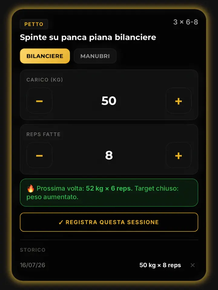 Calcolatore Progressioni Mobile